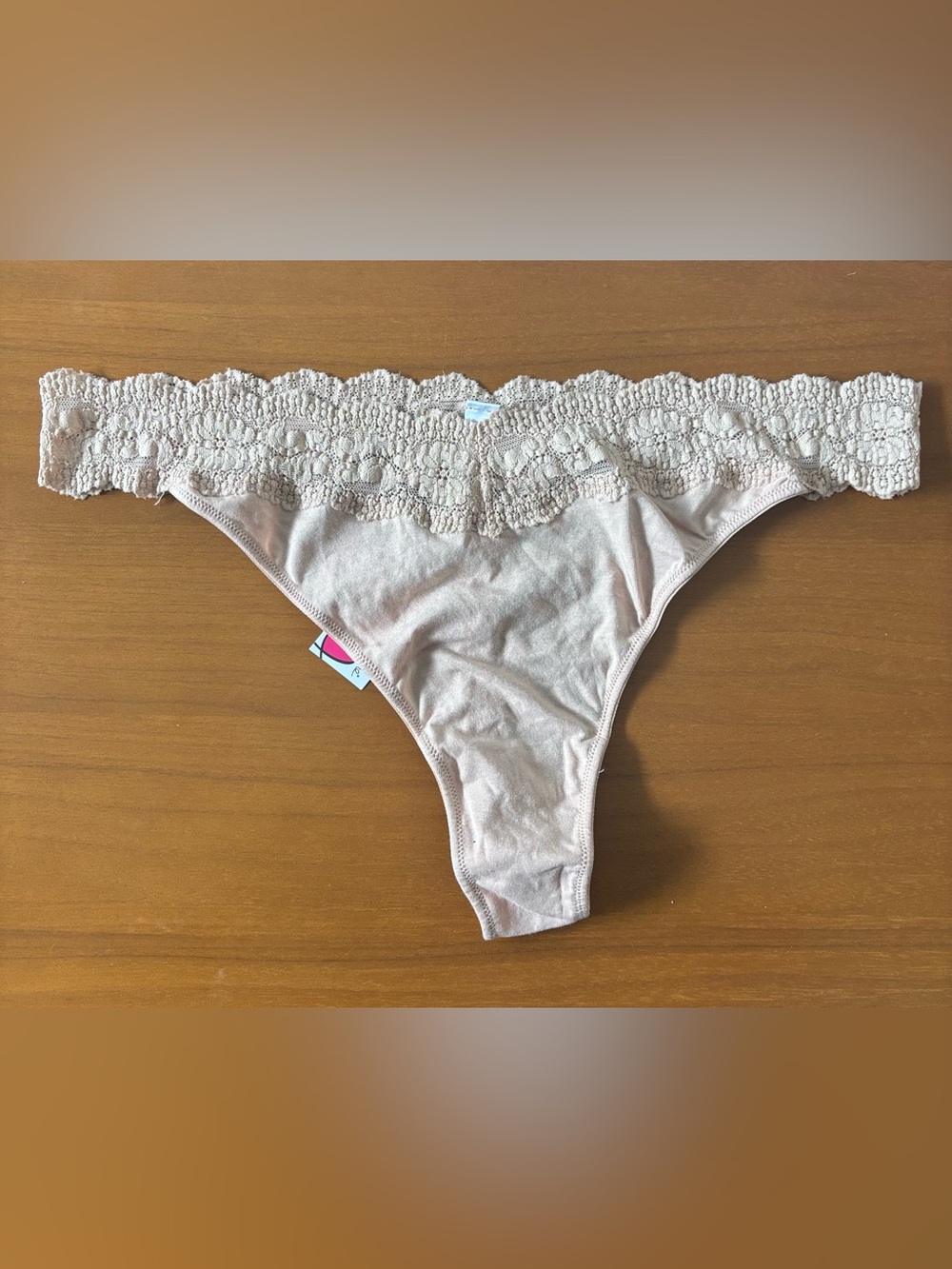 Cosabella Amore Lovee Lace-Trim Thong Panty in Light abuse